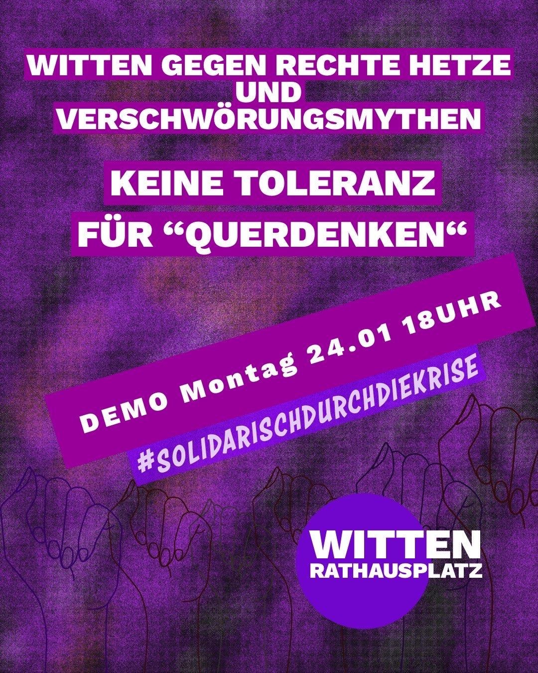 Grafik mit einer Zusammenfassung des Demoaufrufs. Alle Informationen finden sich auch im Text.