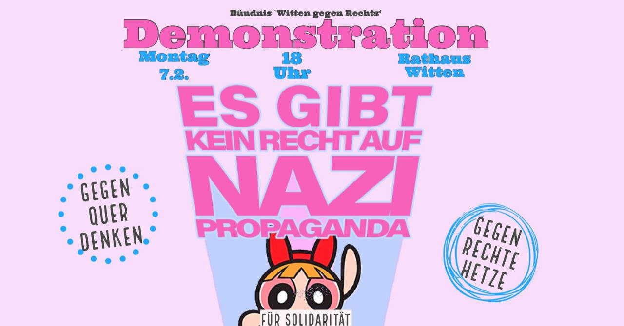 Demo-Aufruf-Bild mit den wichtigsten Daten, die auch im Text stehen